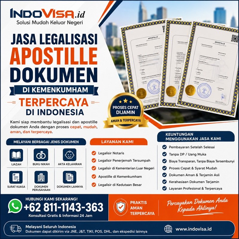 Jasa Legalisasi Apostille Dokumen Di Kemenkumham